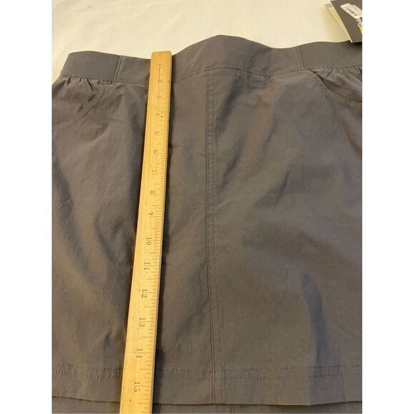 Eddie Bauer Christine skirt skort large new gray 2 way stretch forged iron #elk0 - Picture 7 of 8